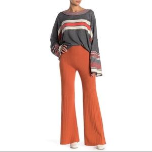 NWT Free People Ribbed Retro High Rise Flare Pants